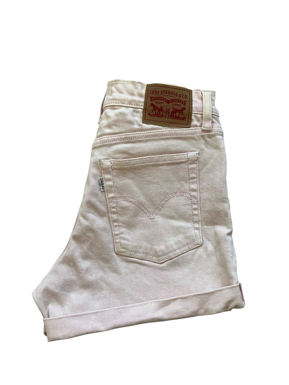 Levi's Wedgie Jean Shorts Light Pink High Waist size 28